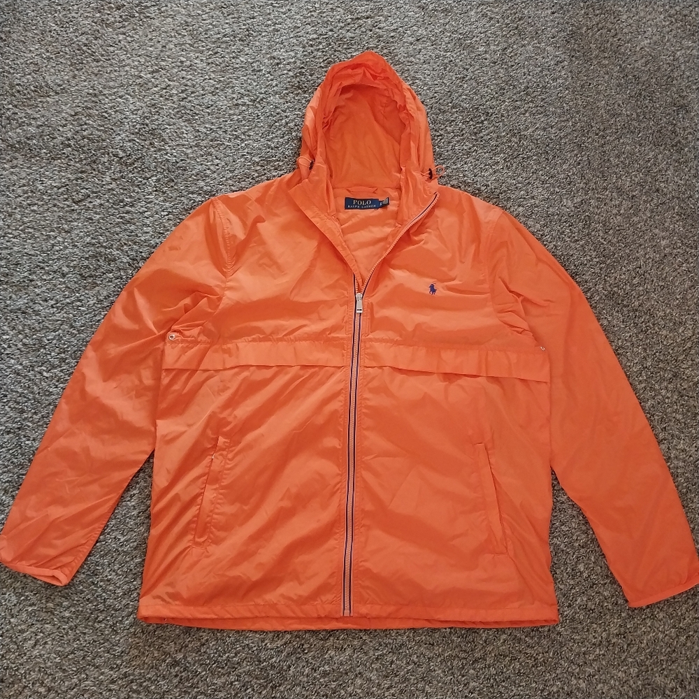 MENS RALPH LAUREN ORANGE WINDBREAKER